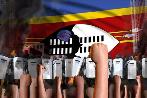 Protest in Swaziland Stock Illustration