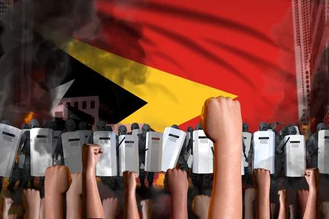 Protest in Timor-Leste Stock Illustration