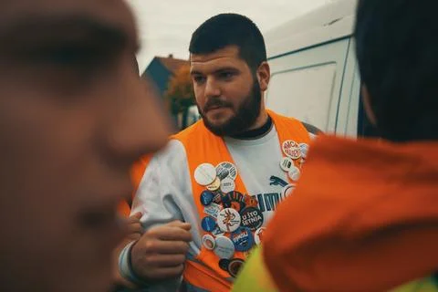 Protest walk from Cacak to Novi Sad Stock-Fotos