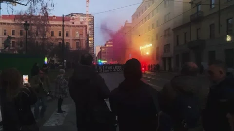 Protesta Torino 41 BIS Alfredo Manifestazione Cartelloni Polizia Collettivo Stock Footage 234787193