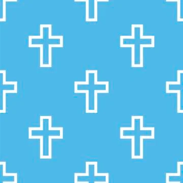 Protestant Cross seamless pattern Stock Illustration