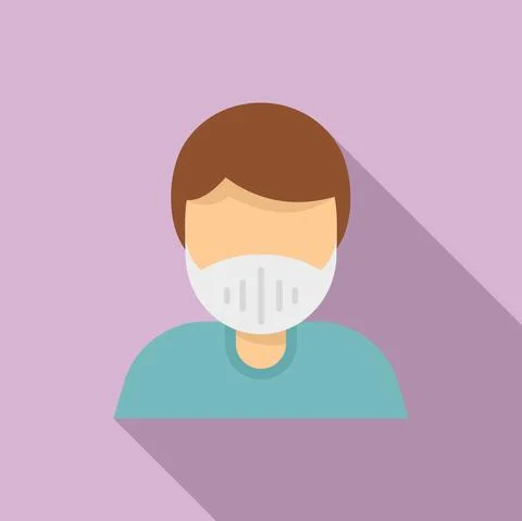 Protester boy icon, flat style 스톡 일러스트