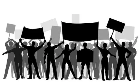 Protester group Stock-Illustration