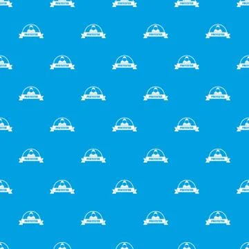 Protester human pattern seamless blue Illustrazione stock