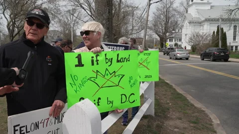 Protester Interview No Kings Day  - Donald Law Video stock 307127679