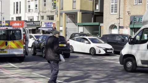 PROTESTER LEAVING KILL THE BILL PROTEST ON EASTER WEEKEND 2021 UK 4K Stock Footage 151542312