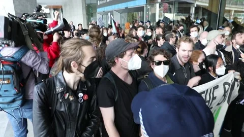 Protesters against CPAC Stock Footage 215533030