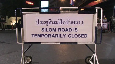 PROTESTERS BLOCK ROADS EMPTY DANGER FORBIDDEN Stock Footage 38732475