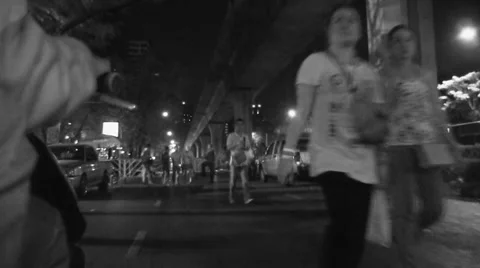 PROTESTERS BLOCK ROADS EMPTY DANGER FORBIDDEN. Stock Footage 38760286