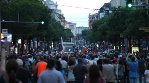 Protesters Blocked The Boulevard Vídeo Stock 38916482