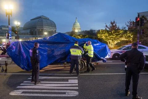 Protesters blocked intersections around the US Capitol, Washington DC, USA - 07  Foto stock