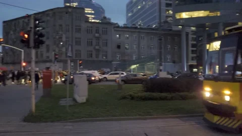 Protesters blocking main street. Video stock 150901872