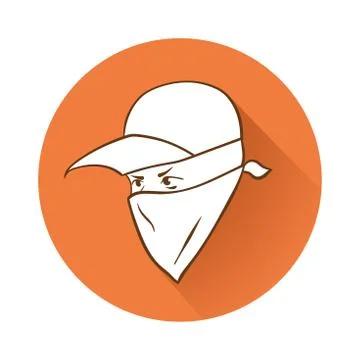 Protester's face symbol 스톡 일러스트