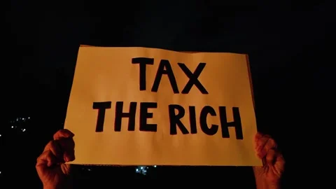Protesters march against global inflation and economic injustice. Cost of living Video stock 315619092