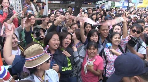 PROTESTERS MARCH CROWD DEMONSTRATION POLITICAL Stock Footage 38773344
