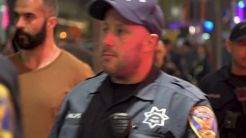 Protesters March Day After Election 2020 Police Stock Footage 224245750