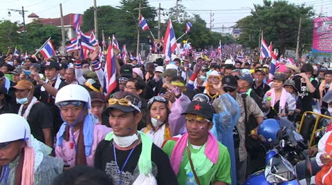 PROTESTERS MARCH UPRISING CROWD DEMONSTRATION Stock Footage 38035976