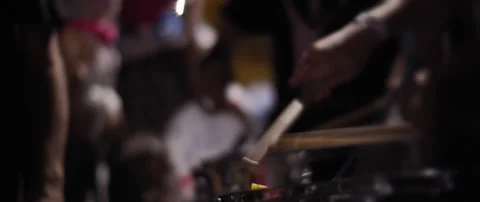 Protesters playing drums in the streets Stock Footage 152840732
