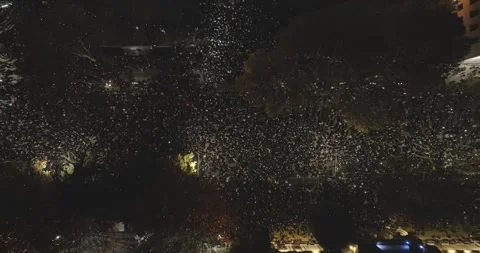 Protesters in Tbilisi to protest against the government's decision. protest Stock Footage 294430346