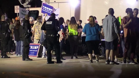 Protesters Walking The Guantlette Stock Footage 72291299