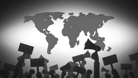 Protesters Worldwide Stock Footage 176283917