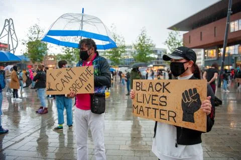 Protesting against racism Stock Photos