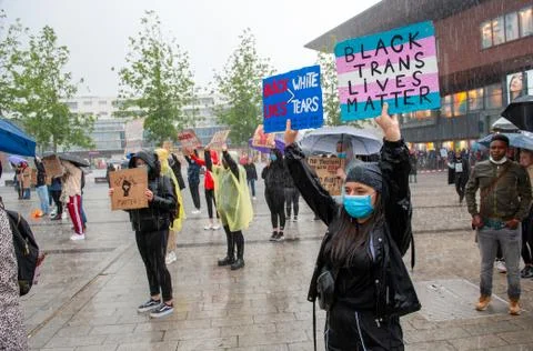 Protesting against racism Stock Photos