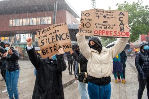 Protesting against racism Stock Photos