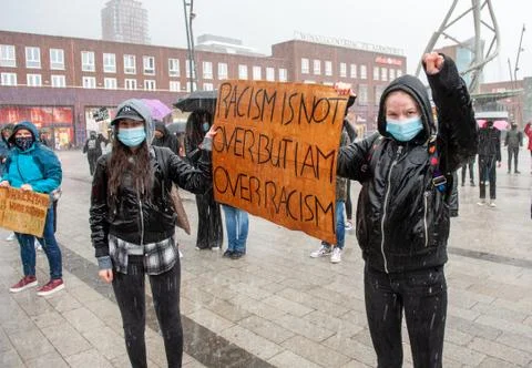Protesting against racism Foto stock
