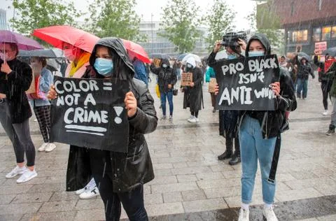 Protesting against racism Stock Photos