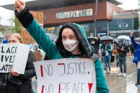 Protesting against racism Stock Photos