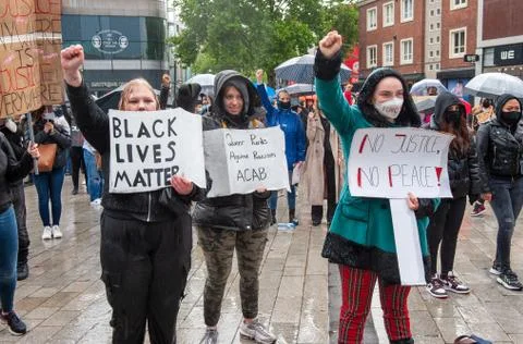 Protesting against racism Stock Photos