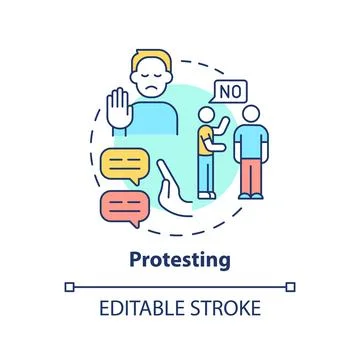 Protesting concept icon 스톡 일러스트