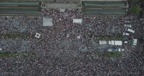 Protesting crowd of people Stock Footage 137815788