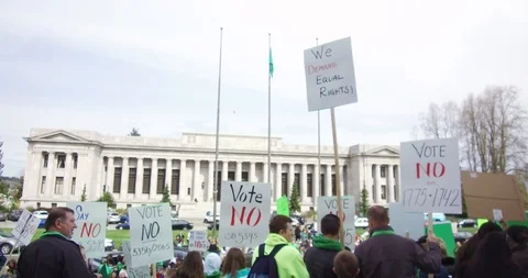 Protesting for family Stock Footage 106171435