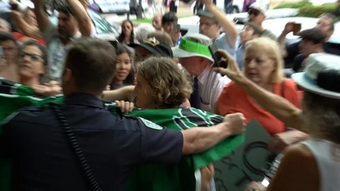 Protesting Jeff Sessions Regarding Immigration Policy 스톡 동영상 120693246