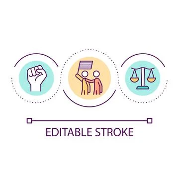 Protesting loop concept icon Ilustración de archivo