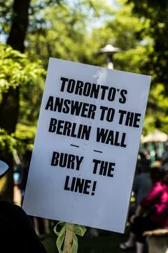 Protesting Metrolinx - Ontario Line Stock Photos