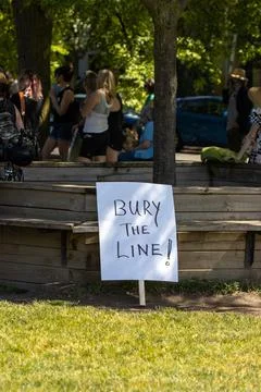 Protesting Metrolinx - Ontario Line Stock Photos