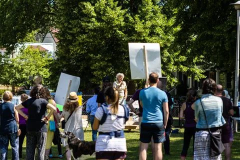Protesting Metrolinx - Ontario Line Stock Photos