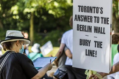 Protesting Metrolinx - Ontario Line Stock Photos