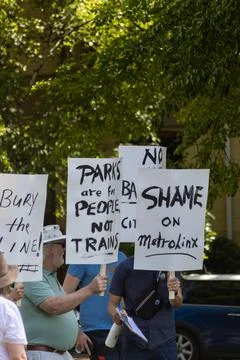Protesting Metrolinx - Ontario Line Stock Photos