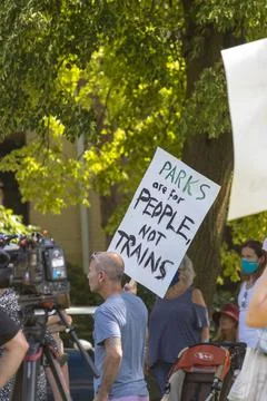 Protesting Metrolinx - Ontario Line Stock Photos