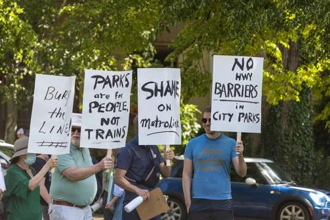 Protesting Metrolinx - Ontario Line Stock Photos