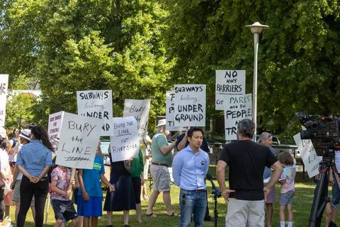 Protesting Metrolinx - Ontario Line Stock Photos