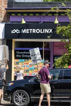 Protesting Metrolinx - Ontario Line Stock Photos