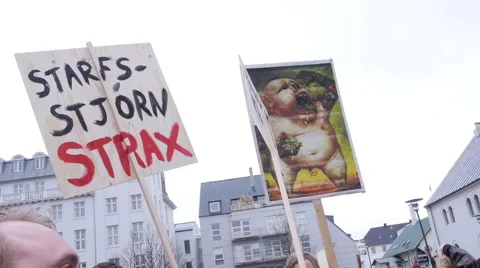 Protesting politicians sign Stock Footage 61919102