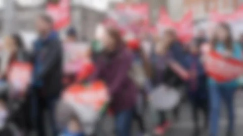 Protest,March.Blurred as a background for Commercial Use. Stock Footage 87138514