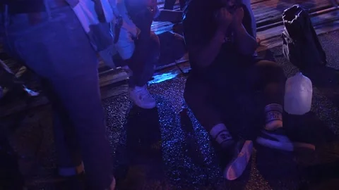 Protestor gets tear gassed Stock Footage 136127867