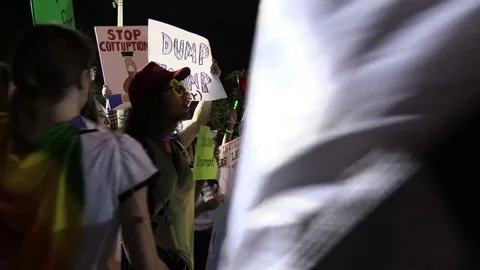 Protestors Face To Face Stock Footage 72291346